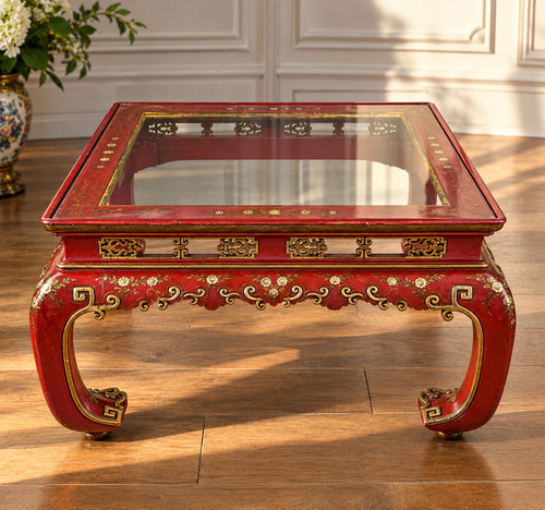 Table basse chinoise bois - en,