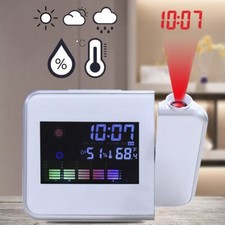 Calendar Météo Réveil LCD Température Humidité Mètre Alarme Horloge projecteur
