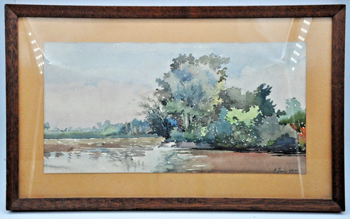 Ancien tableau aquarelle