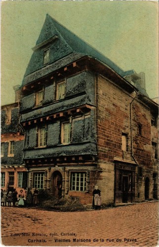 Cpa carhaix vieilles maisons - carhaix,