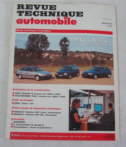 Revue technique automobile rta - revue,