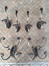 Patères Murale   Porte Manteau en Bronze Patiné , Ancien 2 Doubles et 4 Simples.