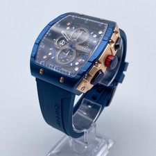 Montre cadran rectangle Bleu