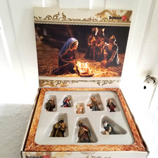Vintage Schleich Christmas Nativity Figurines Krippefiguren 8 Piece Set With Box