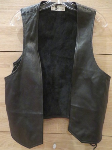 Leathers vest black - mr,