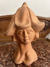 Buste Terre Cuite Fleur 