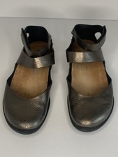 Trippen Gold Ankle Strap Flats
