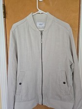 Celio Jacket Adult Large Linen Bomber Midweight Commuter Motorcycle- New