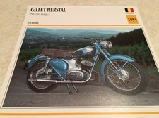 Carte moto Gillet Herstal 250 cm3 Belgica 1954 collection Atlas Motorcycle 