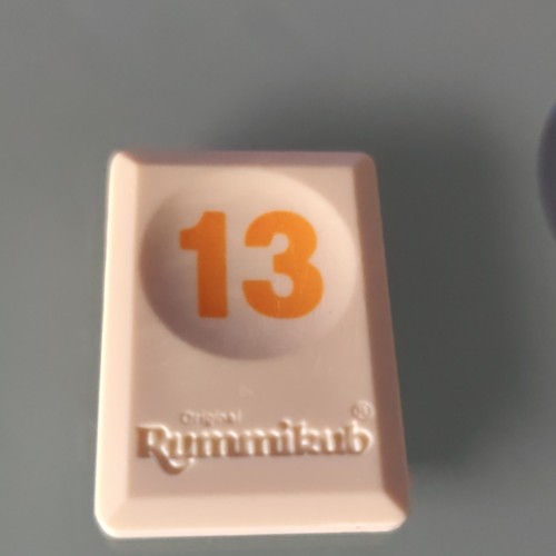 Tuile chiffre orange pièce - chiffre, 13