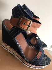 Sandales compensées Bleu