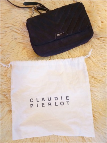 Sac claudie pierlot cuir bleu - claudie,