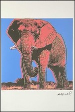 Andy Warhol * Éléphant Africain * Lithographie Signée * Limitée # 23/100