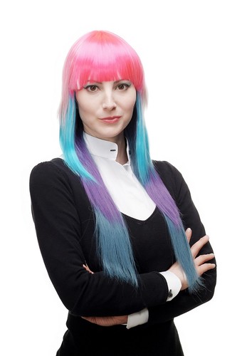 Perruque cosplay fluo - perruque,