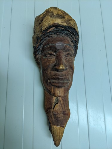 Masque bois sculpté dans - bois,,