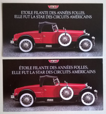 Stutz Black Hawk Boattail Speedst. 1928: 2 Brochures FRANKLIN MINT (en français)