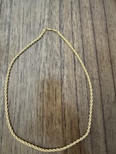18 carat Gold Plated Beautiful Rope Chain Necklace 20"