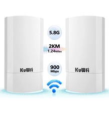 KuWFi 5.8G WiFi Bridge Point to Outdoor,900Mbps CPE120 900Mbps 2KM