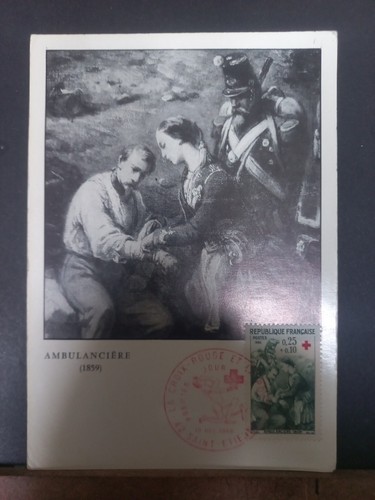 Carte postale ambulancier - postale,