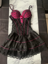 Robe Corset bustier rose et noir neuf 38B taille L