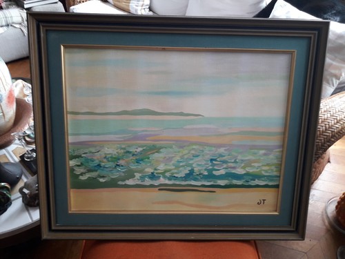 Grand tableau huile - tableau, à