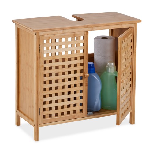 Meuble sous lavabo - , bambou