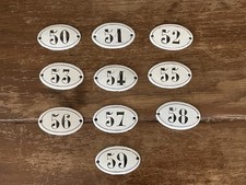 lot of small enamelled plates number craft furniture series of 50
