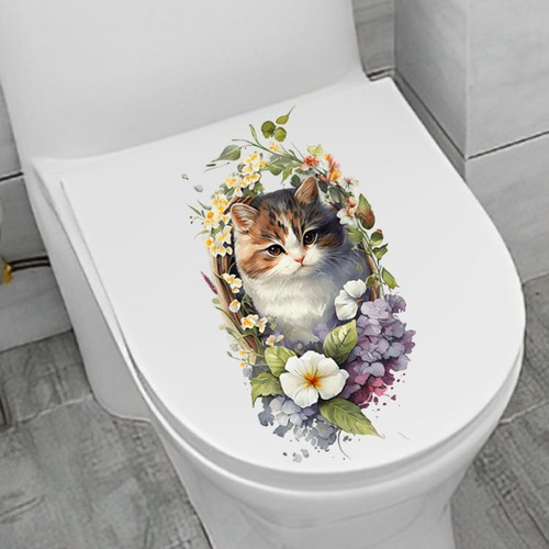 Autocollant toilette motif - toilette,
