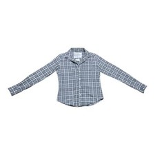 Frank & Eileen Gray Plaid Cotton Flannel Barry Tailored Shirt Size XS