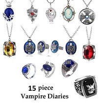 15 pc Vampire Diaries INSPIRED Jewelry Set Elena Salvatore Klaus Mikaelson