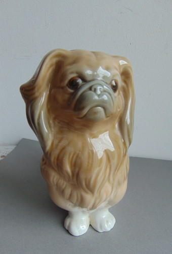 Chien pékinois porcelaine - chien,
