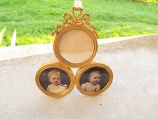 ancien cadre photo rond 3 vues