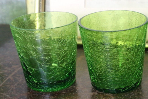 Verres verre craquelé - 2, en