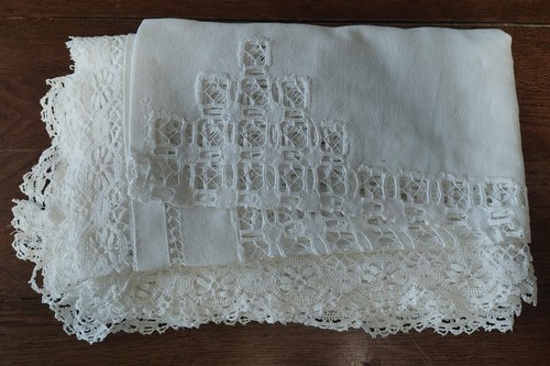Nappe ancienne coton - , blanc