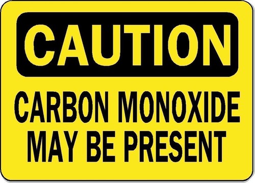 Caution sign carbon monoxide - caution,