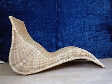 Chaise longue en osier et rotin de Carl Ojerstam pour Ikea circa 1980/1990