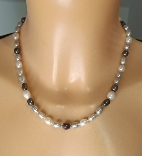 Ancien collier perles noir - ancien,