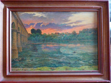 " Pont-Canal d'Agen au soir "