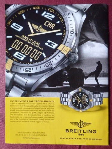 2004 pub montre - montre, breitling