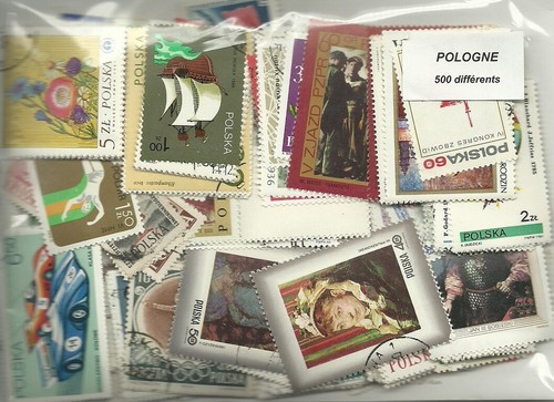 Lot 500 timbres pologne - timbres, de