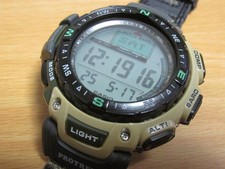 Casio ProTrek PRG-40 Beige GPS Solar Compass Used