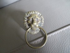 1 Antique Bronze Lion Head Furniture Handle