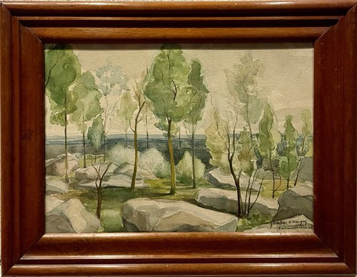 Tableau peinture cadre 20ème - tableau,