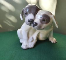 Royal Copenhagen Signed Porcelain Dog Figurine Puppy Couple (Puppies)