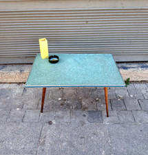 Vintage Formica Top Coffee/End Table | Blue Side Table | Planter