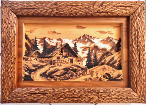 Ancien grand tableau bois - ancien,