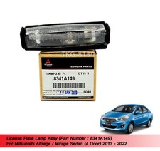 Lampe de plaque d'immatriculation 8341A149 pour berline Mitsubishi Attrage Mi...