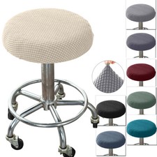 ✹Housse De Tabouret De Bar Ronde En Jacquard Housse De Coussin Sans /