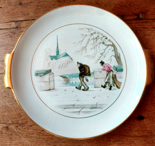 PLAT A GATEAU EN FAIENCE