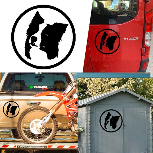 Border collie autocollant en - border,